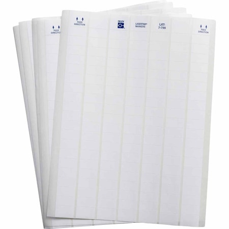 Brady LaserTab Polyamide Coated Nylon Cloth Lbls 0.5 in H x 1 in W White 76/PK LAT-7-799-10
